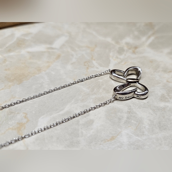 Minnie Mouse Bow Necklace sterling silver and 10k gold Womens - Picture 14 of 15